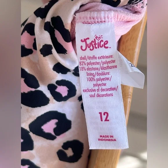 Justice Girl’s Leopard prints Ruffle one piece swimsuit - Picture 6 of 8